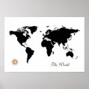 Search for black and white world map posters Atlas