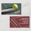 Search for racket business cards Tennis