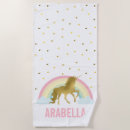 Search for rainbow unicorn beach towels Magical