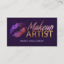 Search for glitter text business cards Makeup artist