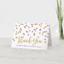 Search for confetti thank you cards Purple