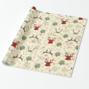 Search for deer antler wrapping paper Vintage