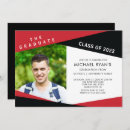Search for red black graduation invitations Graduate