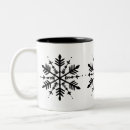 Search for black and white snowflake mugs Xmas