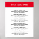 Search for restaurant menu posters Store