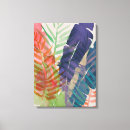 Search for watercolor canvas prints Palm leaves