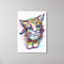 Search for abstract cat canvas prints Kitty