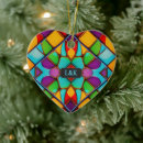 Search for vibrant christmas tree decorations Stained glass