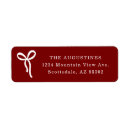 Search for red background return address labels Cute