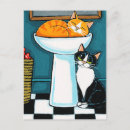 Search for whimsical cat illustration postcards Cute