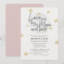 Search for love you to the moon baby shower invitations Unique