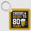 Search for 80th birthday key rings 80 years old