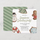 Search for decorated cookie invitations Red and green