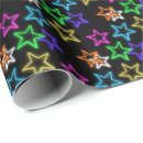 Search for black star wrapping paper Colourful
