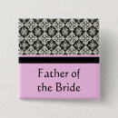 Search for damask wedding square badges Bride