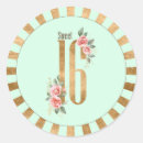 Search for mint green and gold stickers Faux gold foil