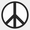 Search for black and white peace sign stickers Anti war