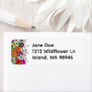 Search for cartoon flower return address labels Floral