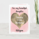 Search for daughter 13th birthday cards Pink