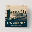Search for brooklyn bridge badges Manhattan skyline