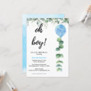Search for greenery oh baby shower invitations Baby blue white green