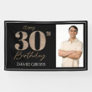Search for black and gold birthday banners 30th