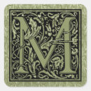 Search for m initial stickers William morris