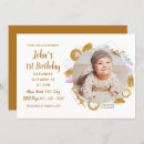 Search for golden 1st birthday invitations Simple