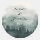 Search for green tree wedding stickers Watercolor