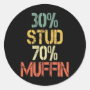 Search for stud muffin round stickers Grandpa