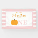 Search for pumpkin birthday banners Pink