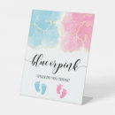 Search for gender reveal signs Pink or blue