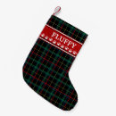 Search for red and black plaid christmas stockings Cat