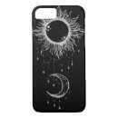 Search for sun and moon iphone cases Black