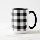 Search for black and white check mugs Pattern
