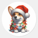 Search for corgi christmas stickers Pembroke welsh corgi