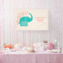 Search for elephant baby shower decoration banners Pink