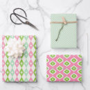 Search for pink green christmas wrapping paper Retro