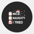 Search for naughty nice stickers Xmas promotions