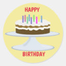 Search for chocolate birthday cake stickers Happy