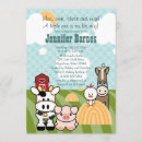 Search for barnyard animals baby shower invitations Chicken