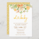 Search for yellow baby girl shower invitations Floral