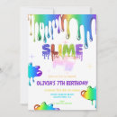 Search for slime birthday invitations Watercolor