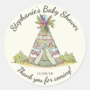 Search for tribal baby shower stickers Teepee