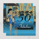 Search for blue and gold 50th birthday invitations Unique