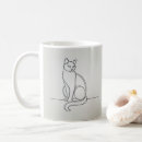 Search for line drawing mugs Cat