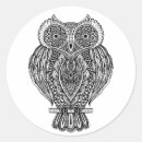 Search for owl tattoo stickers Zen doodle style