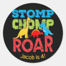 Search for stomp stickers Dinosaur birthday