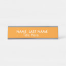 Search for orange name plates Modern