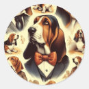 Search for hound round stickers Puppy